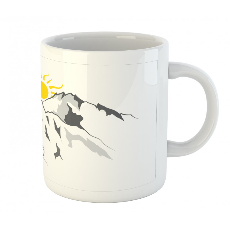 Sun Rising Behind Hills Mug