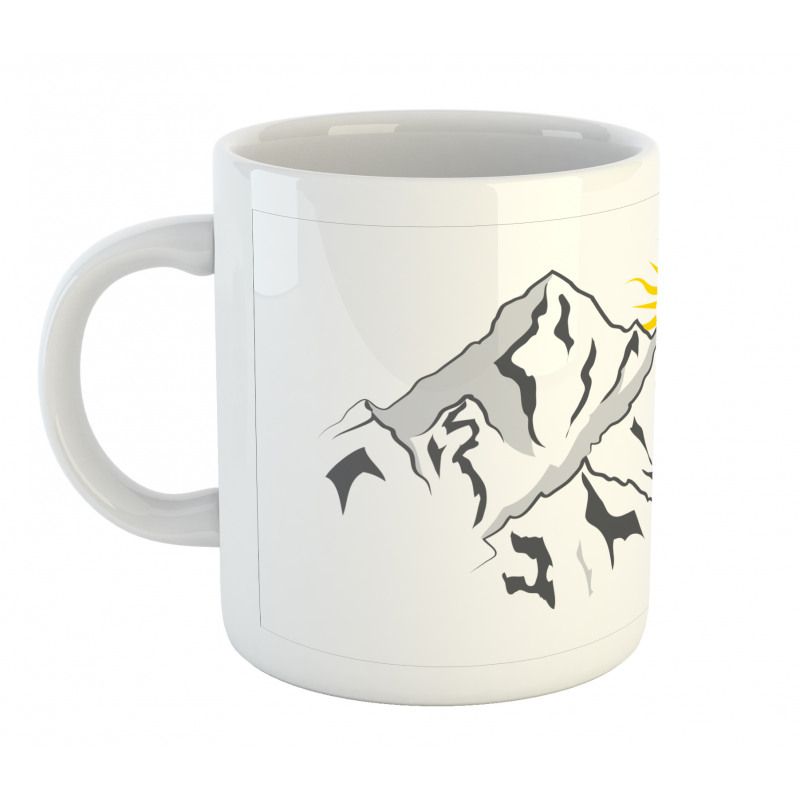 Sun Rising Behind Hills Mug