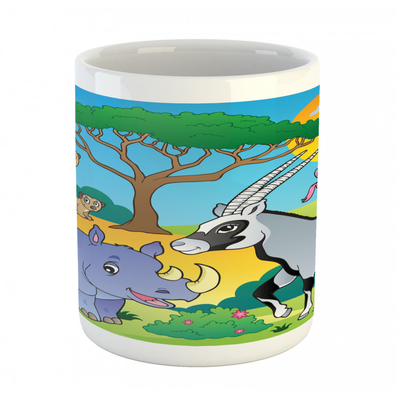 Rhino Antelope Snake Meerkat Mug