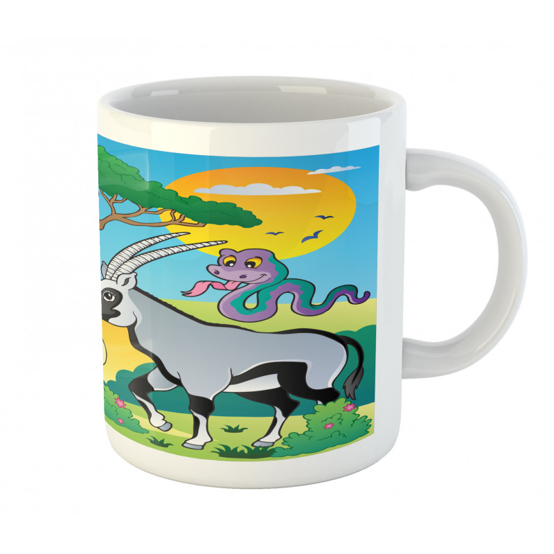 Rhino Antelope Snake Meerkat Mug