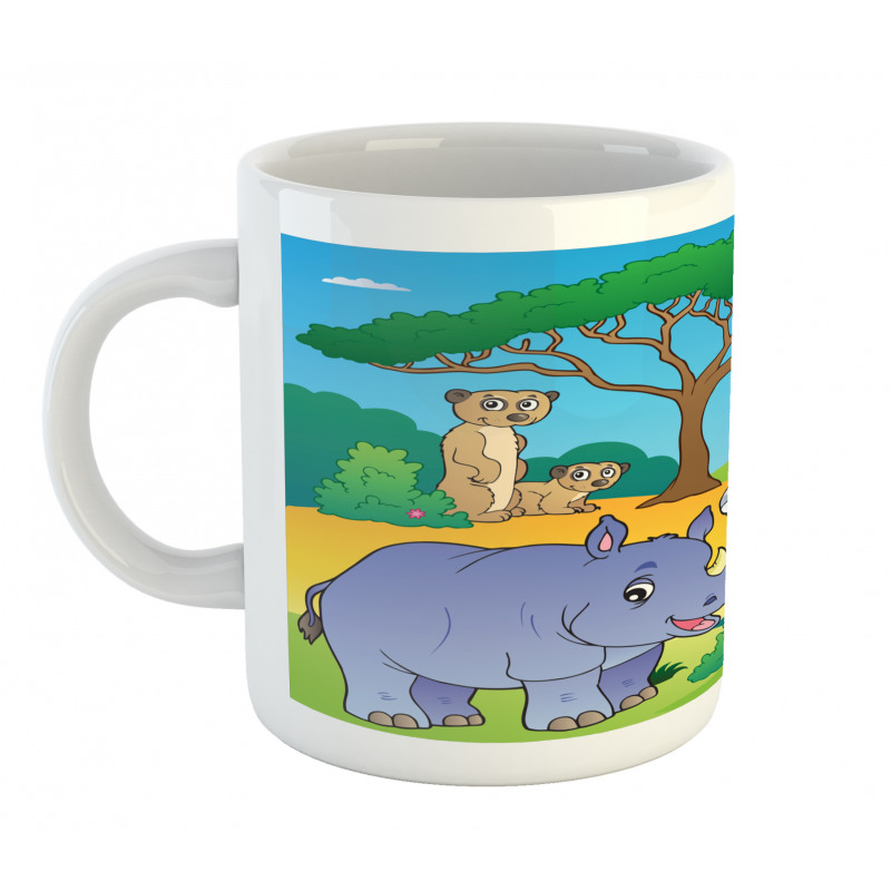 Rhino Antelope Snake Meerkat Mug