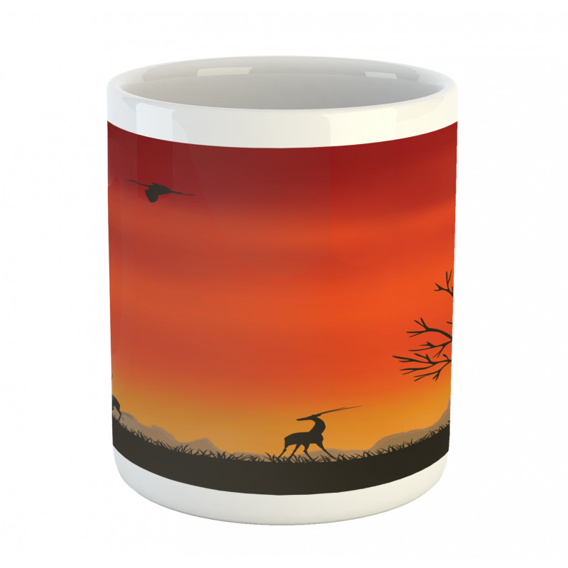 Tree and Animals Landscape Mug