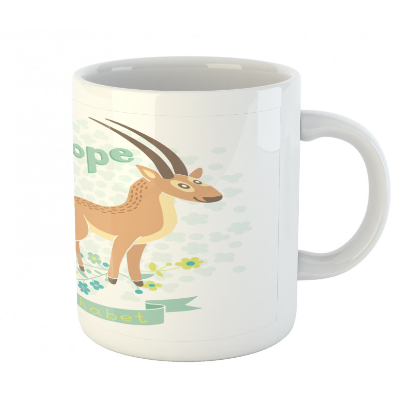 Zoo Alphabet Floral Animal Mug