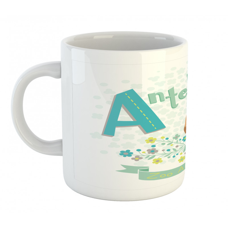 Zoo Alphabet Floral Animal Mug