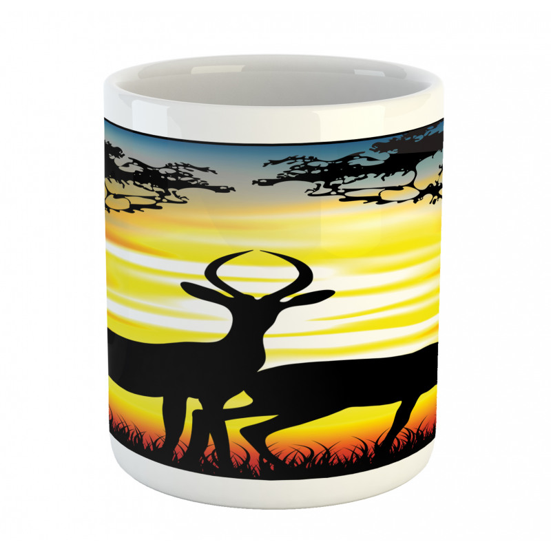 Animals on Sunset Mug