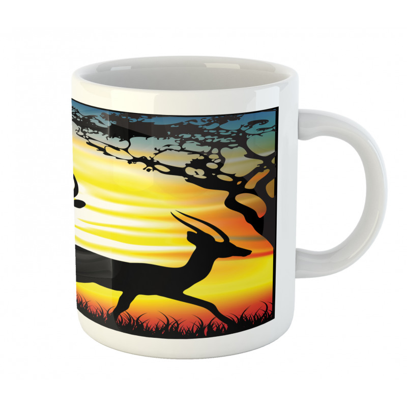 Animals on Sunset Mug