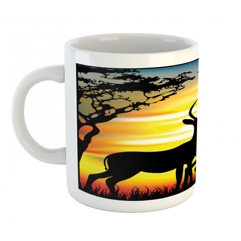 Animals on Sunset Mug