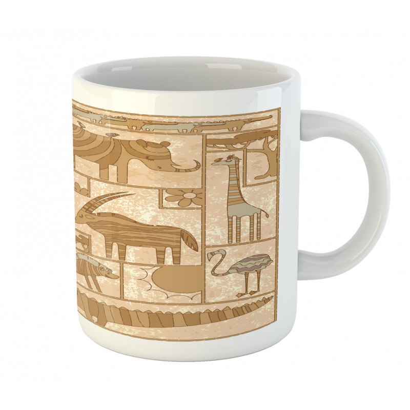 Historical Grunge Animals Mug