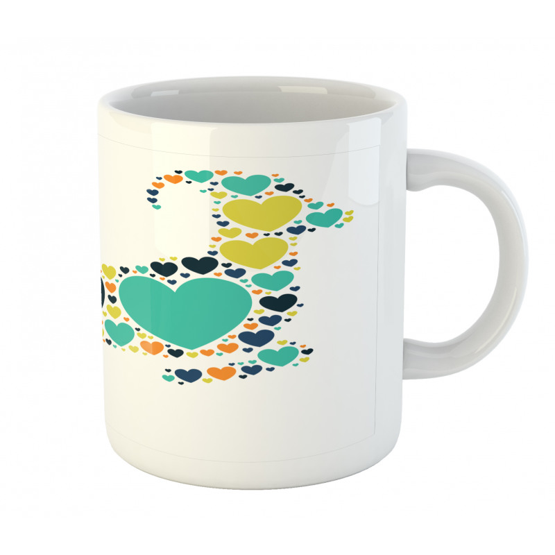 Animal Heart Silhouette Mug