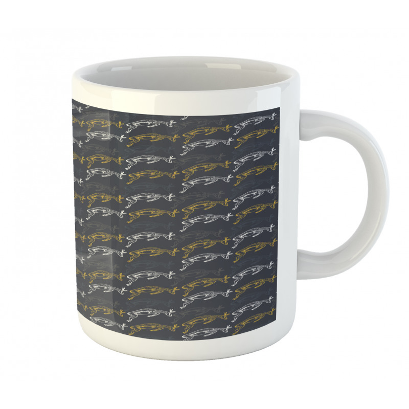 Modern Jumping Pose Animal Mug