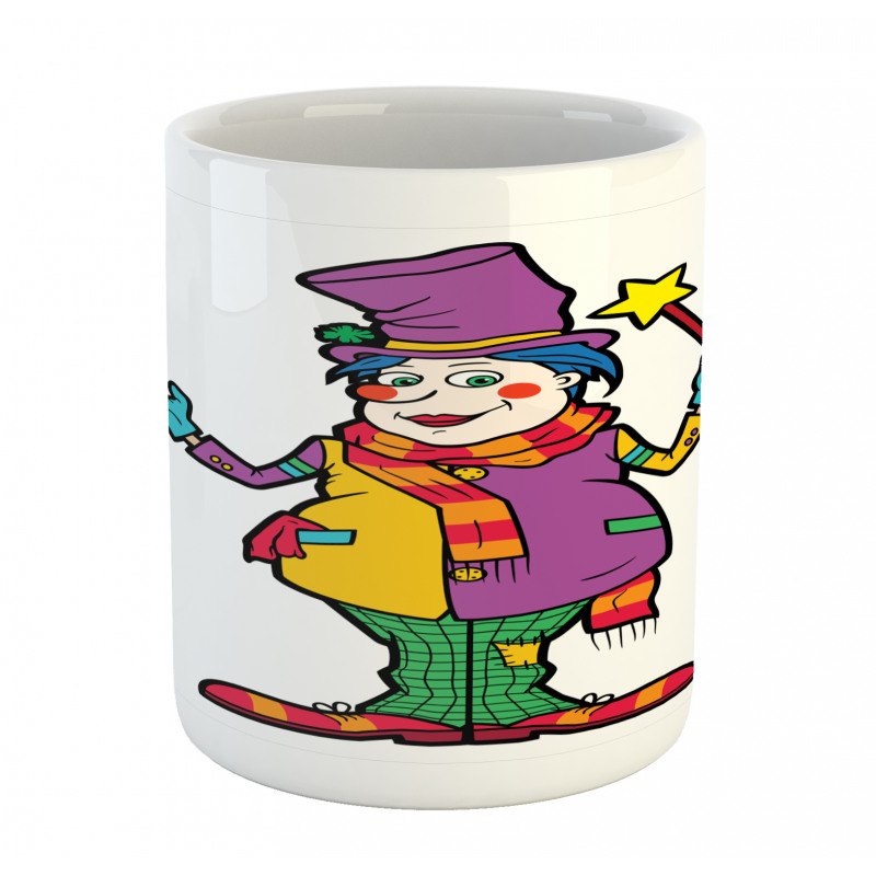 Whimsical Man with Magic Wand Mug