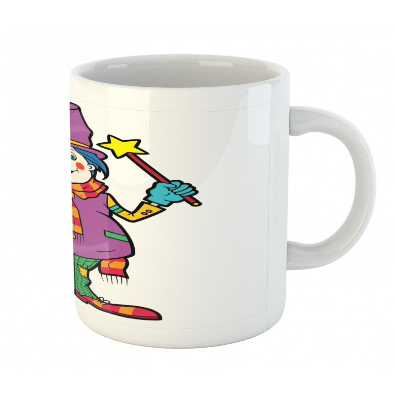 Whimsical Man with Magic Wand Mug