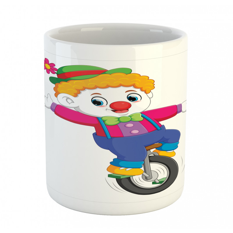 Circus Humorous Boy on Wheel Mug