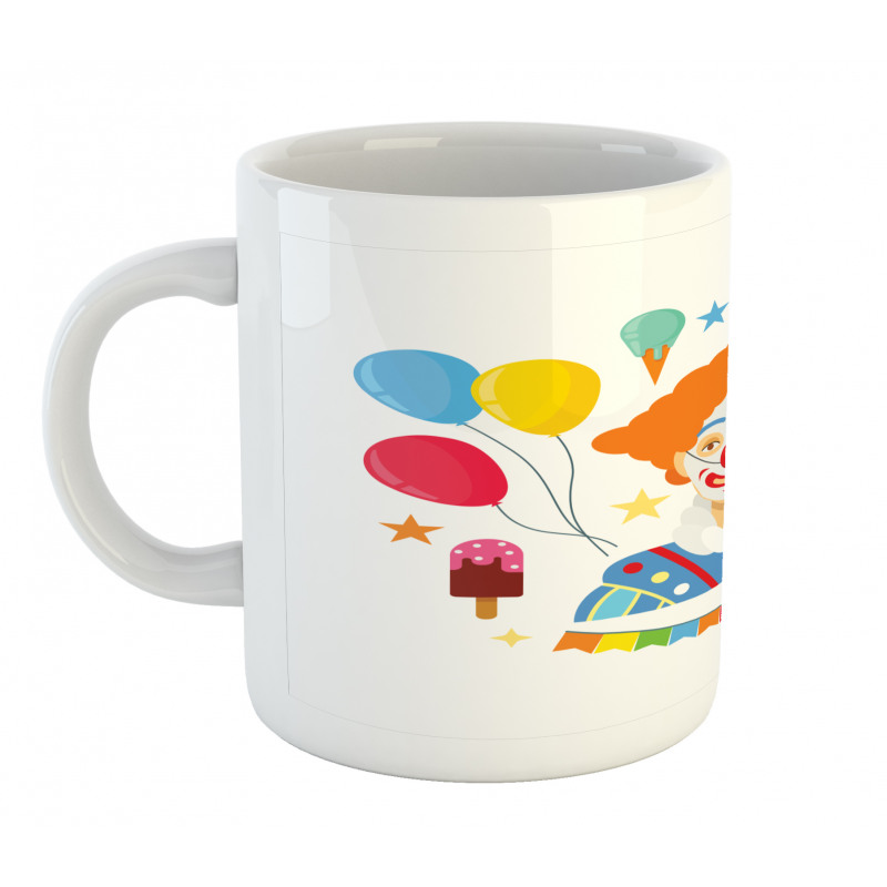 Happy Man in Colorful Costume Mug