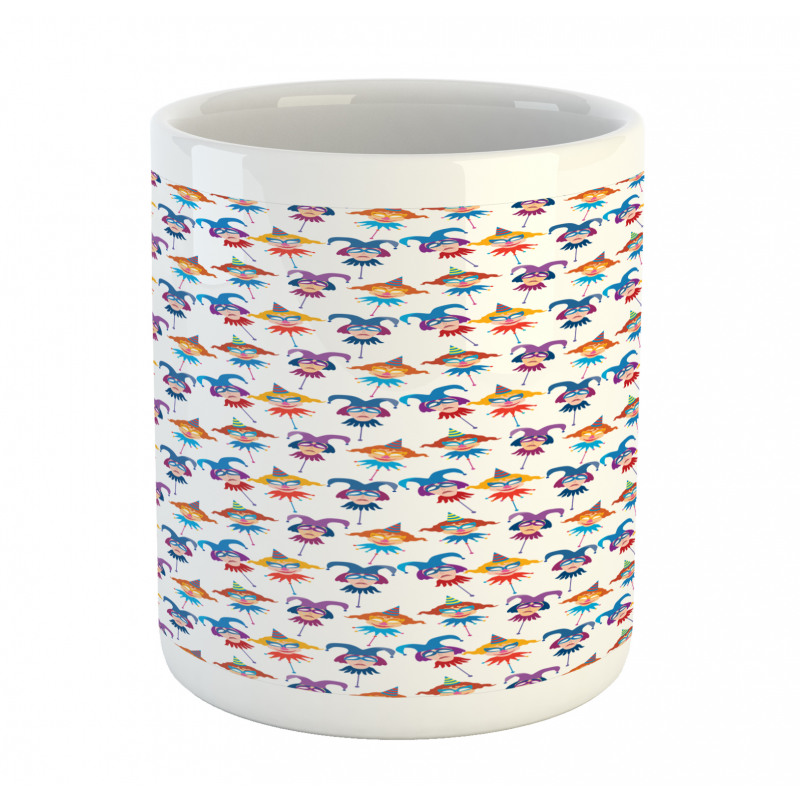 Carnival Women Faces Pattern Mug