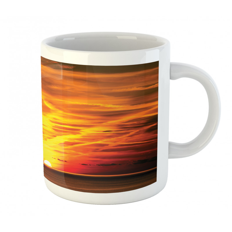 Sunset over Horizon Sea Mug