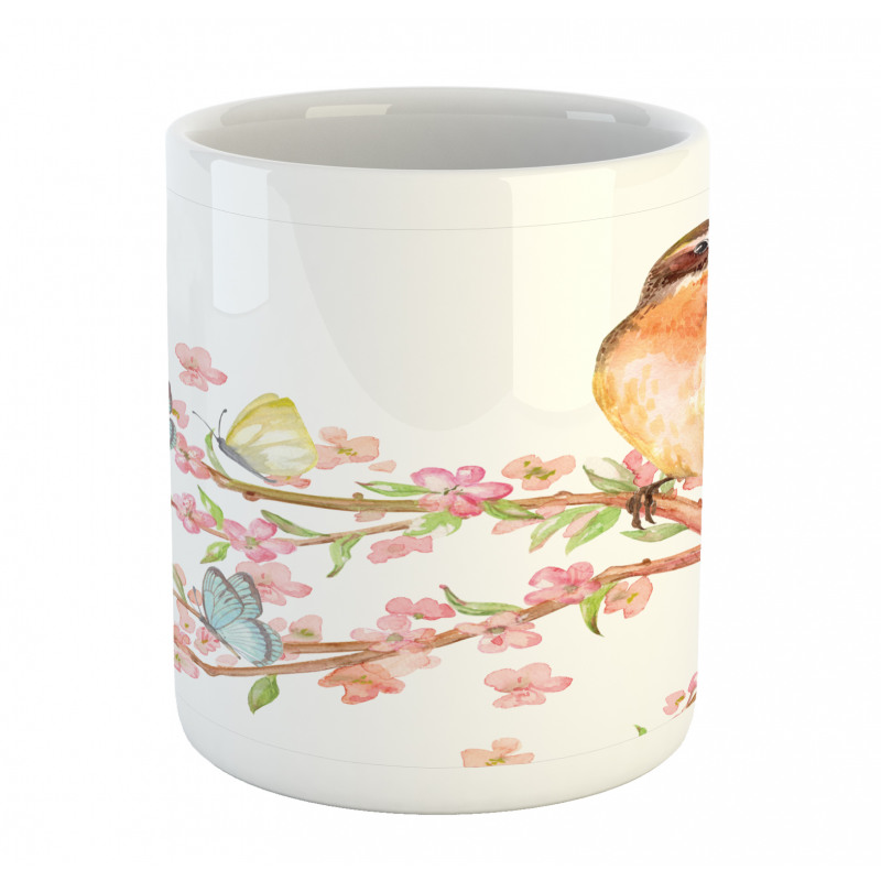 Bird on a Blossoming Tree Mug