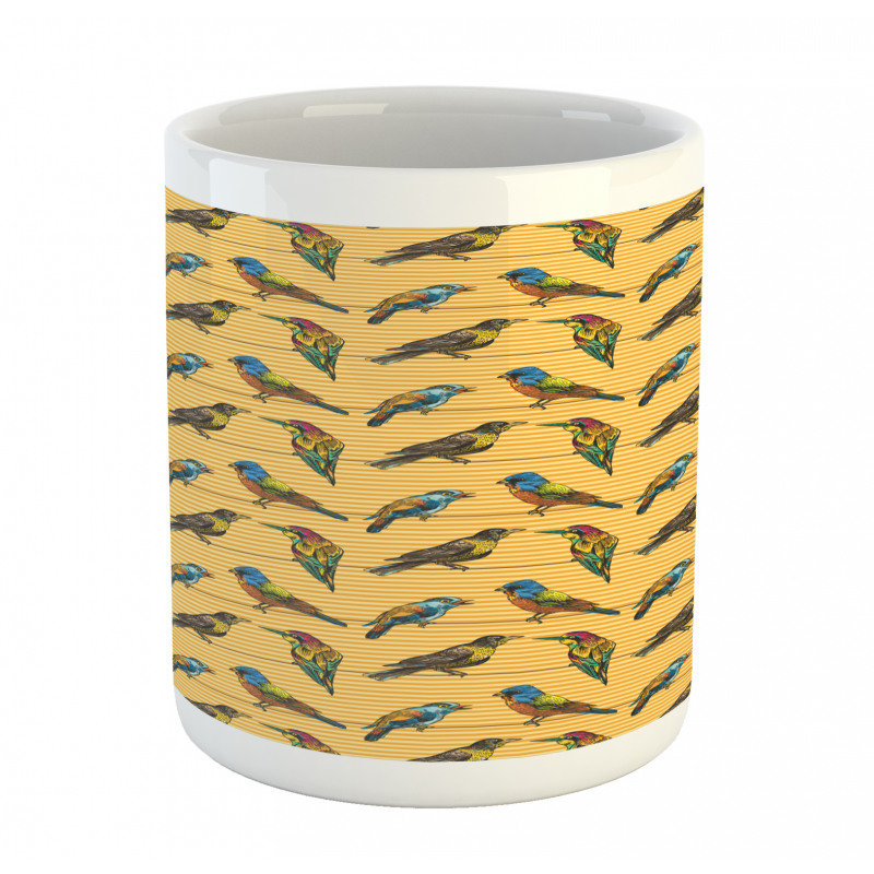 Exotic Avian Stripes Mug