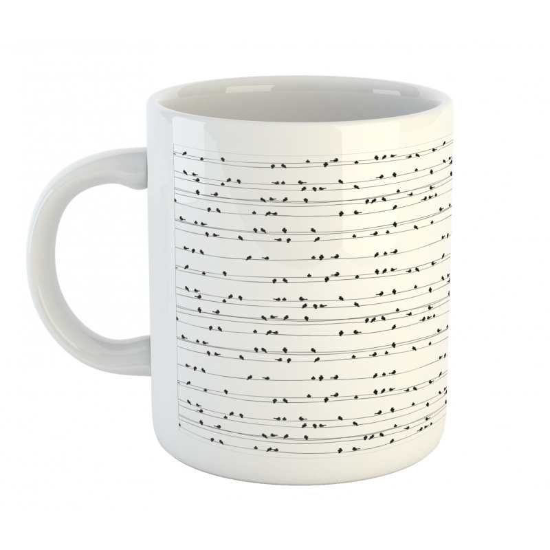 Avian Monochrome Art Mug