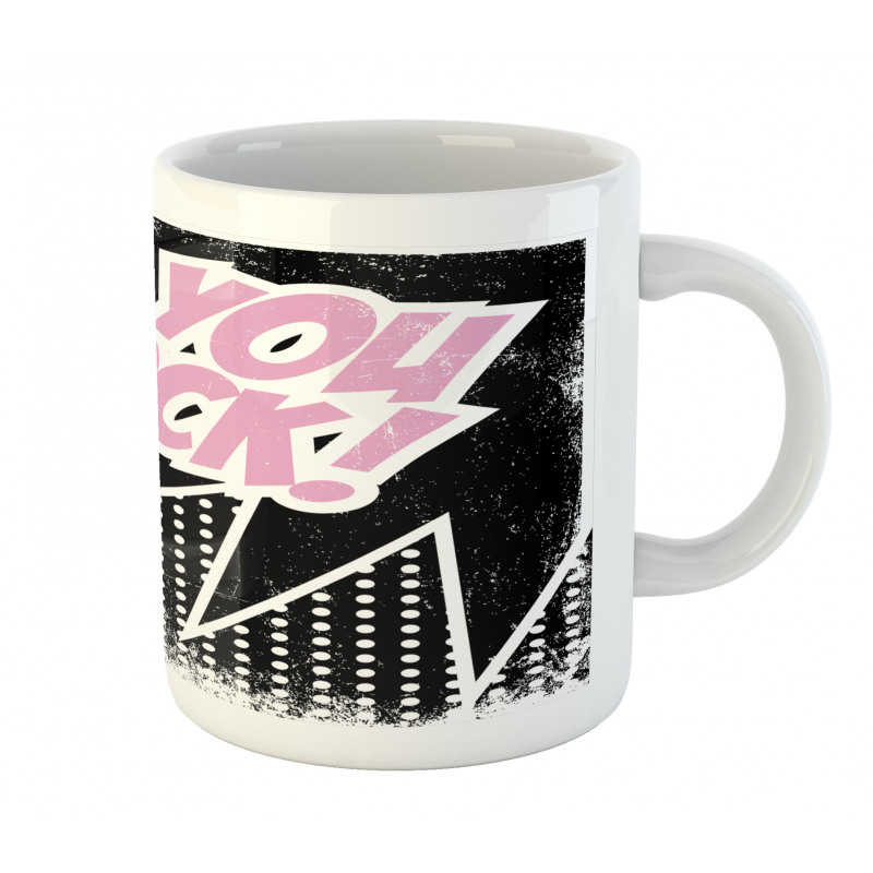 Halftone Style Text Bubble Mug