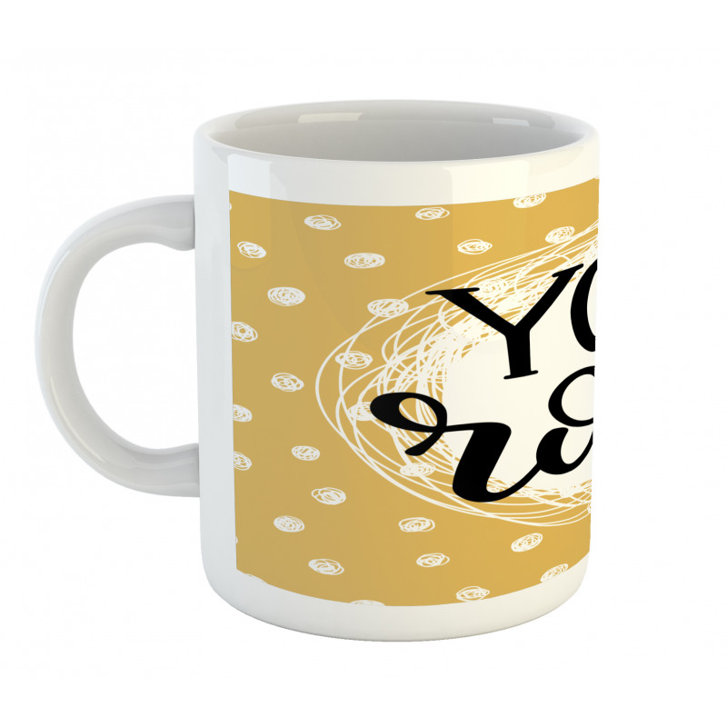 Scribble Circle Dots Art Mug