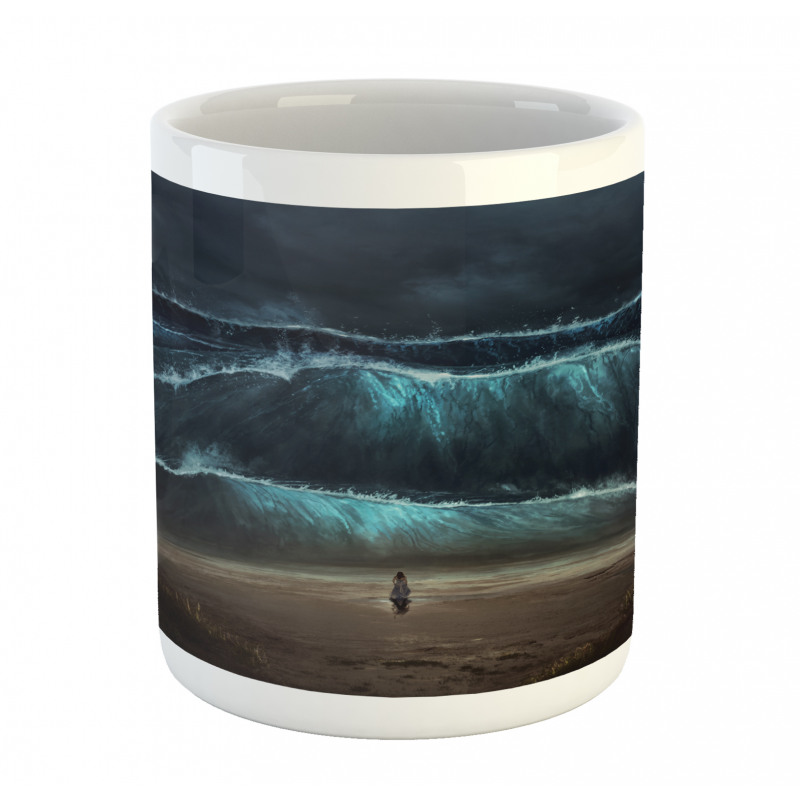 Gothic Wave Alone Woman Mug