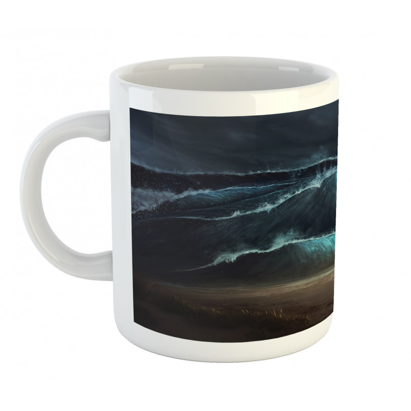 Gothic Wave Alone Woman Mug