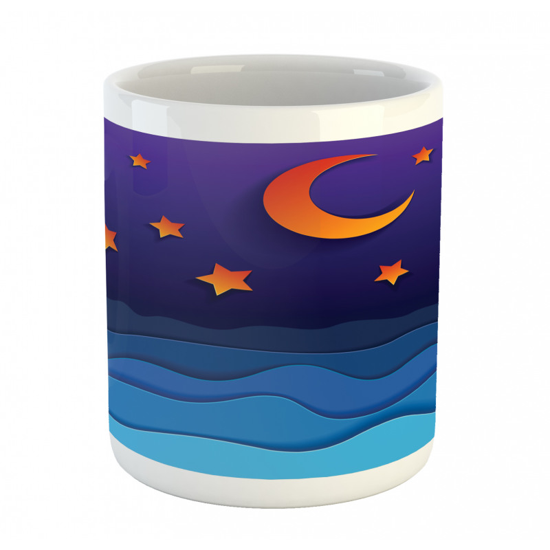 Paper Cut Style Sky Mug