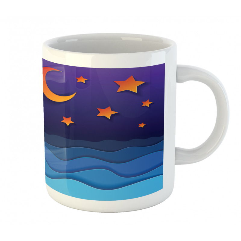 Paper Cut Style Sky Mug