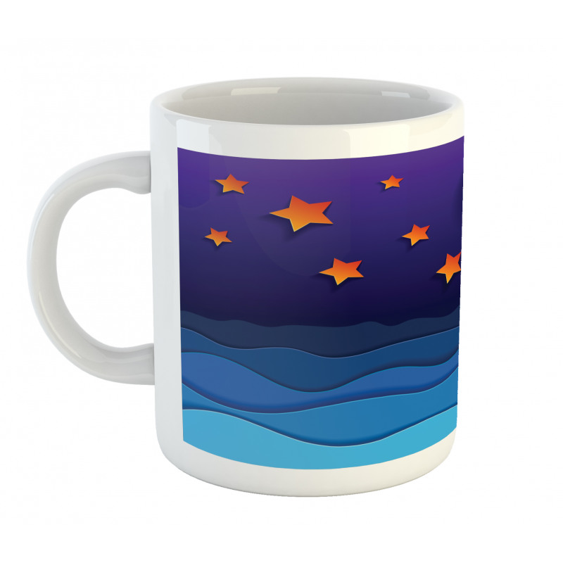 Paper Cut Style Sky Mug