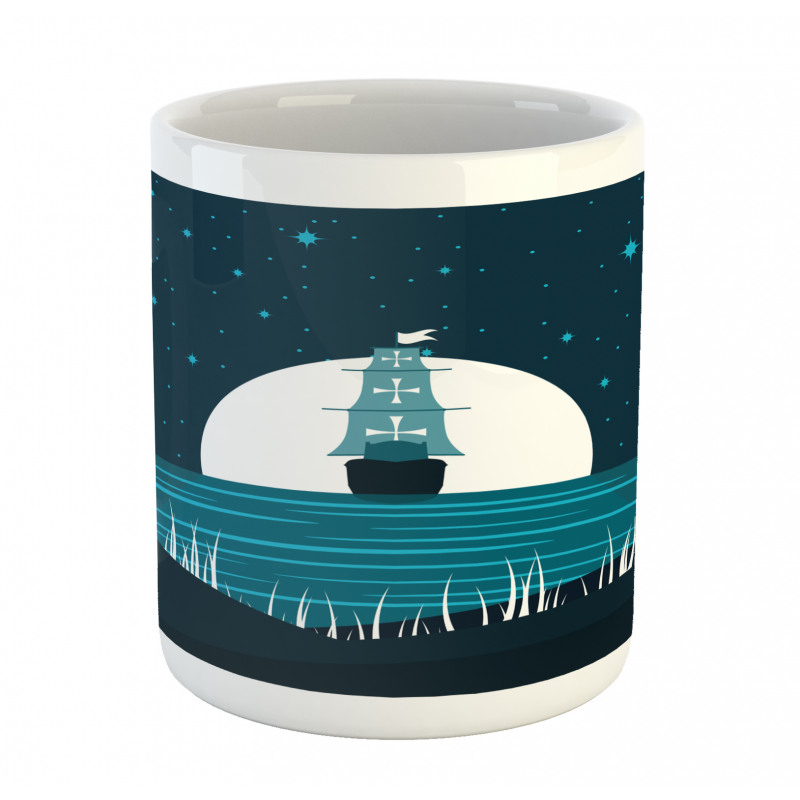 Moonlight on Water Ship Mug