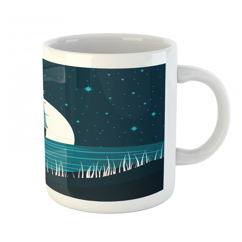 Moonlight on Water Ship Mug