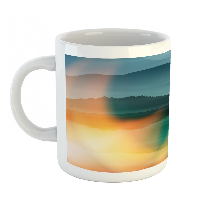 Sea and Palm Trees Art Mug