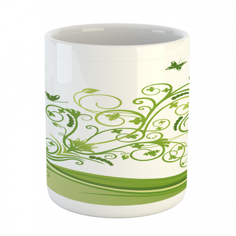 Colorful Botanical Leaves Mug