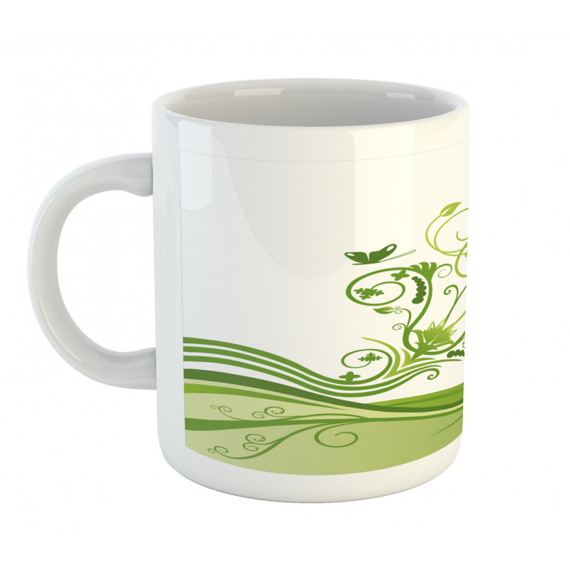 Colorful Botanical Leaves Mug