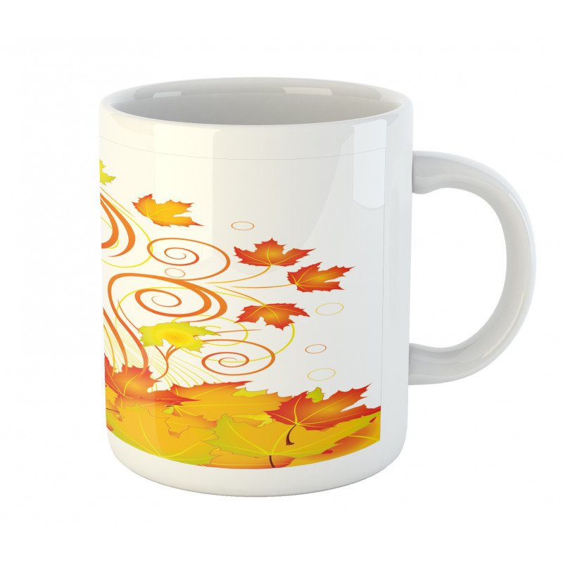 Warm Tones Grape Leaves Mug