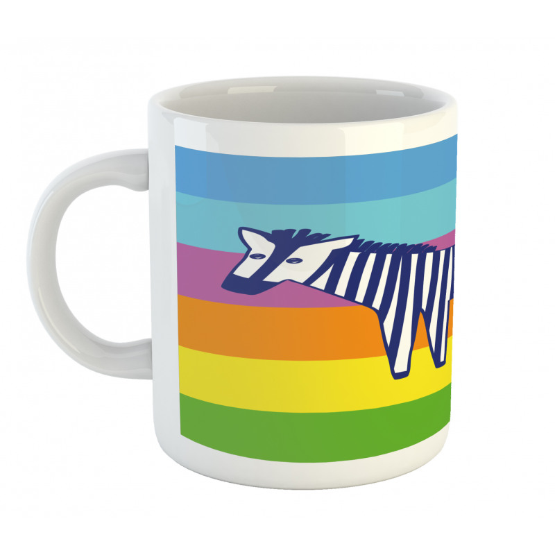 Doodle Animal Stripes Mug