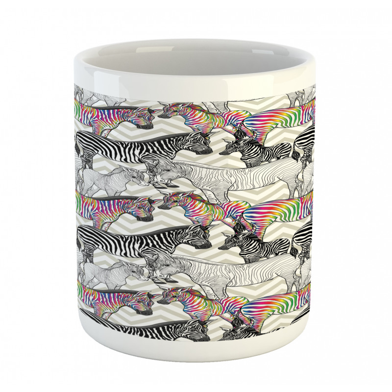 Funky Animal Chevrons Mug