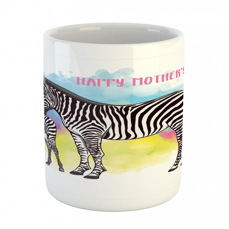 Zebras on Splashes Art Mug