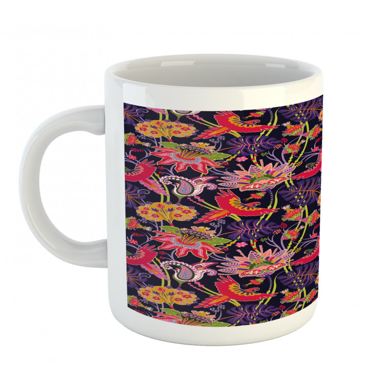 Floral Jungle Illustration Mug