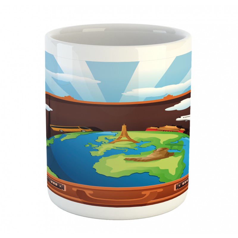 Globe in a Vacation Suitcase Mug