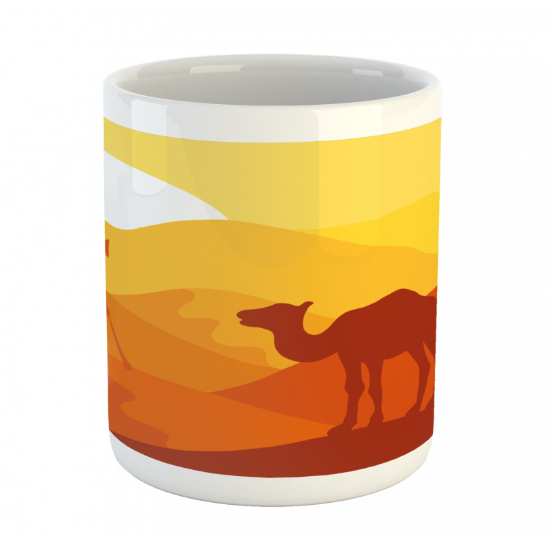 Camel Safari Monochrome Art Mug