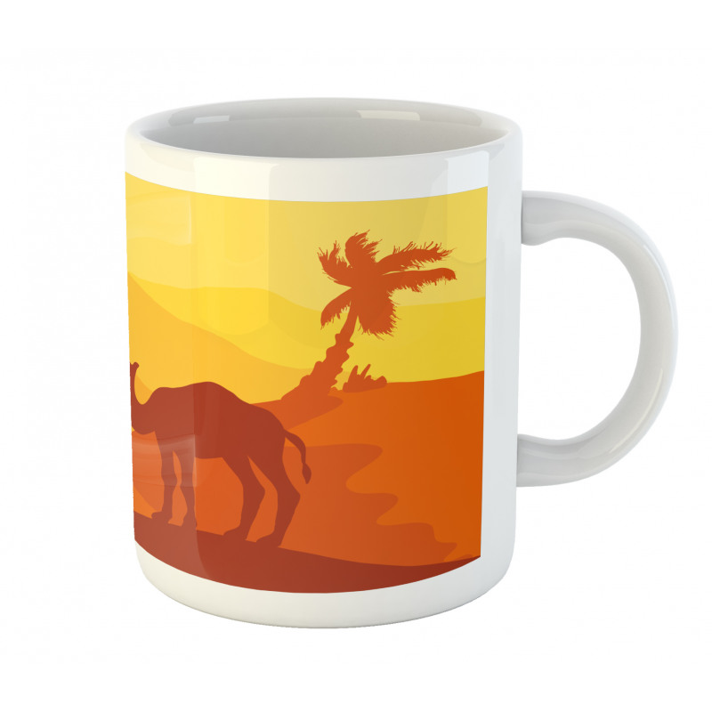 Camel Safari Monochrome Art Mug