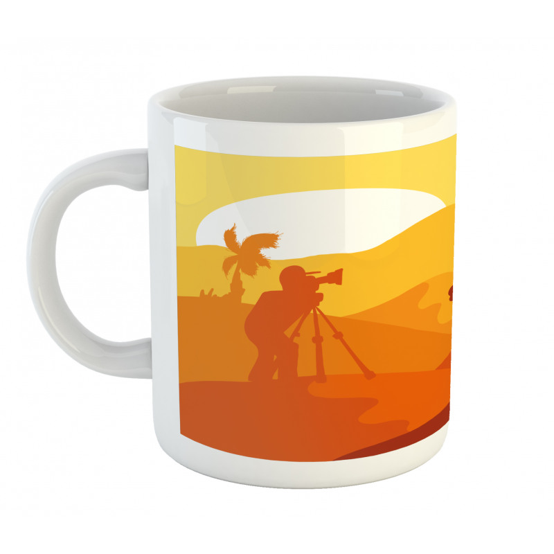 Camel Safari Monochrome Art Mug