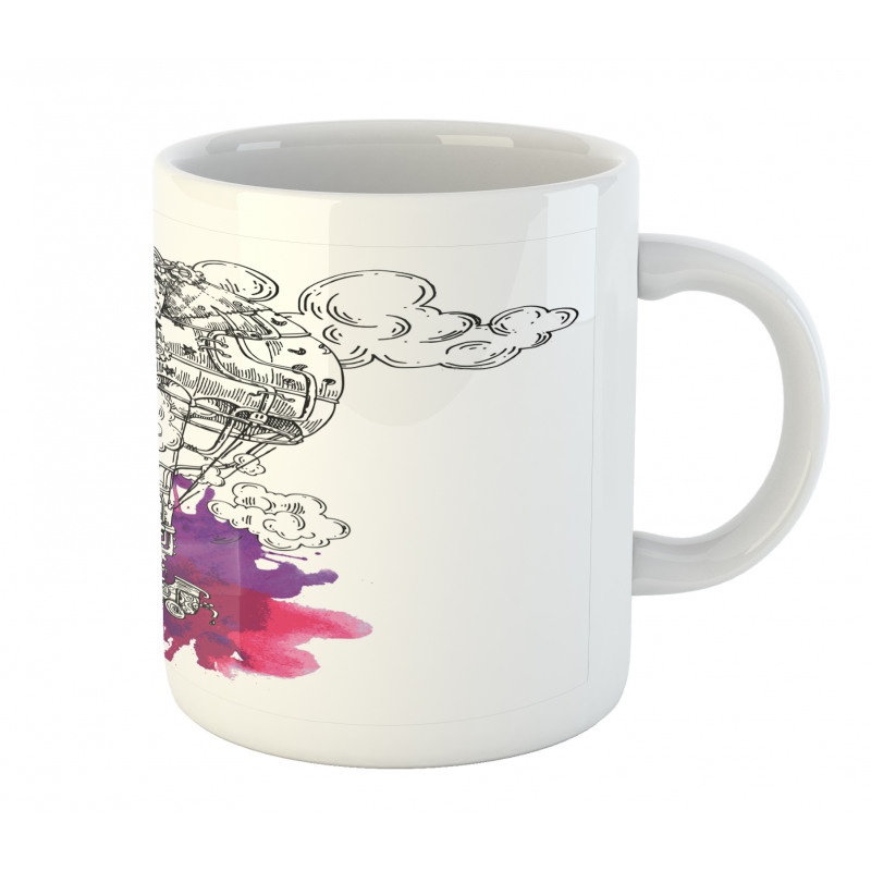 Sketch Retro Aircraft Mug