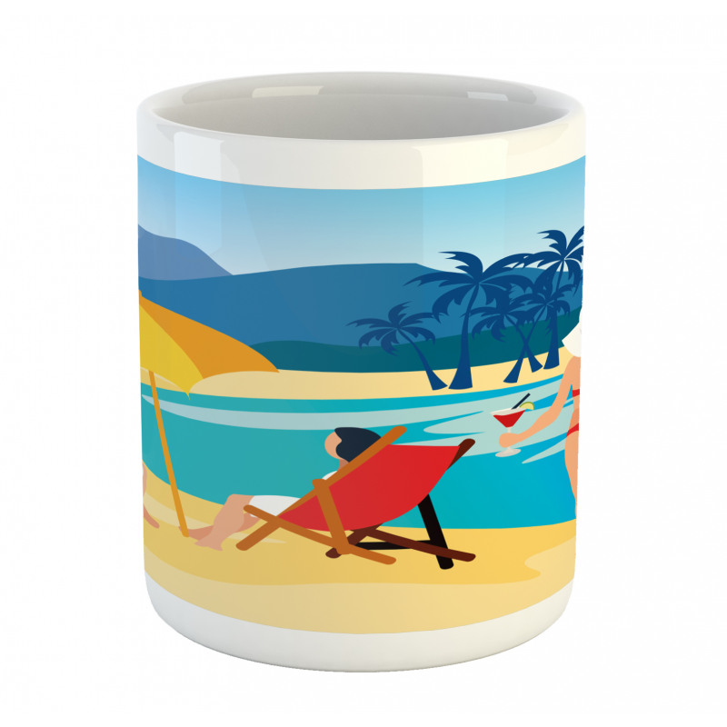 Relaxing on the Exotic Beach Mug