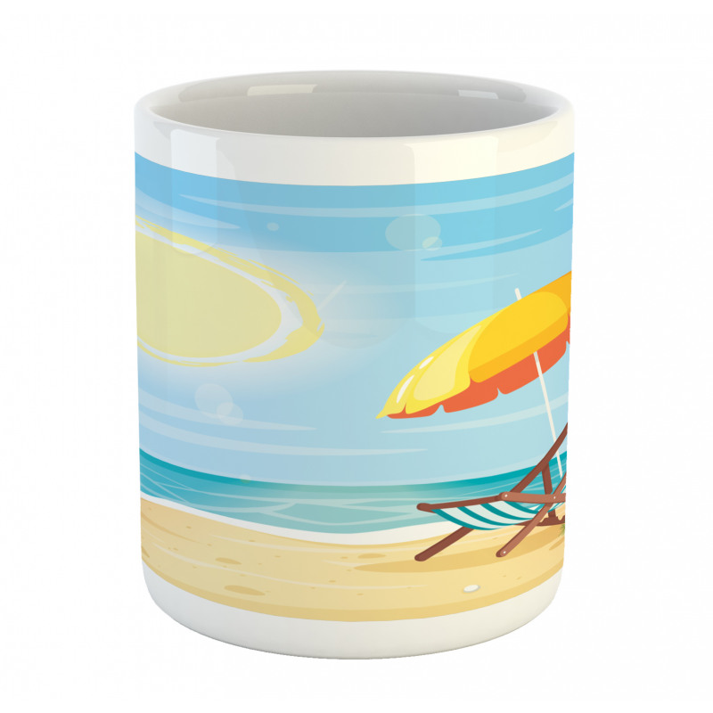 Sea Shore Beach Umbrella Mug