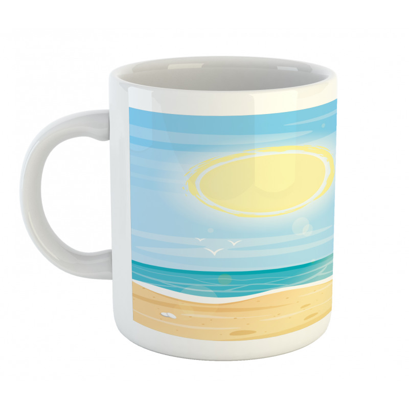 Sea Shore Beach Umbrella Mug