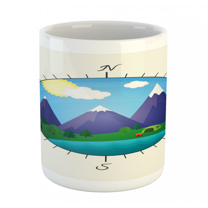 Adventurous Compass Design Mug