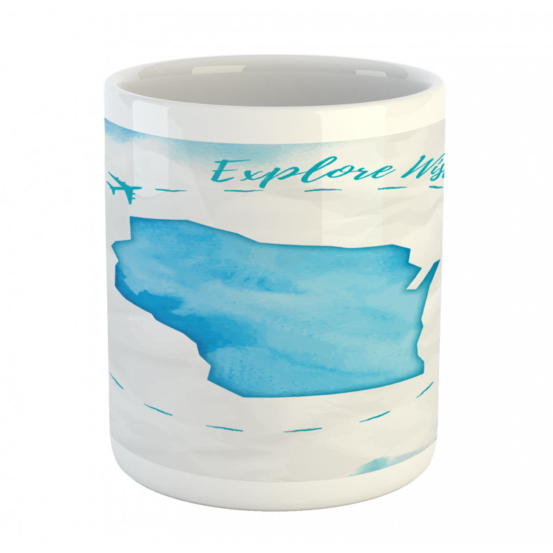 Explore Wisconsin Map Design Mug